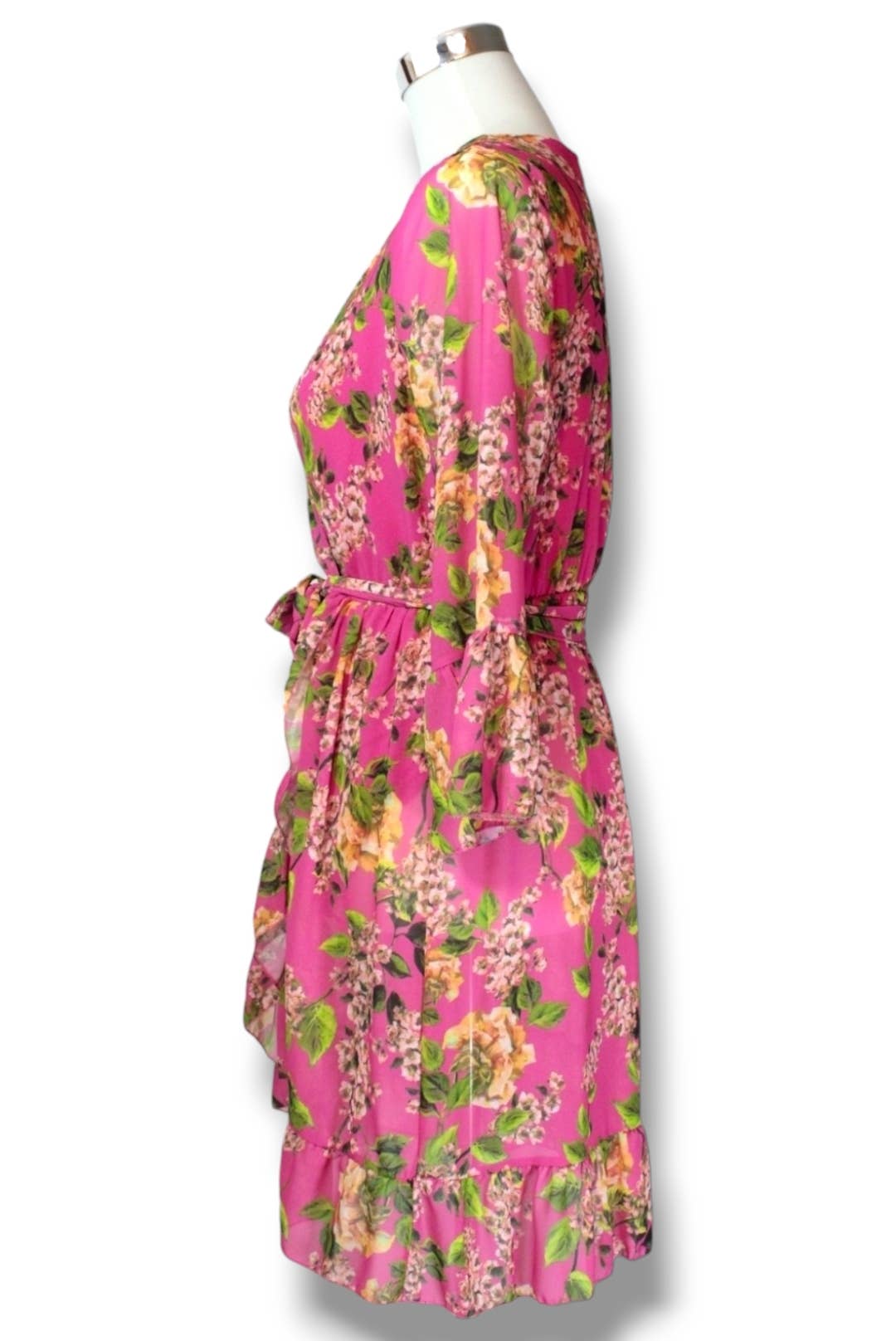 NINEF – Vestido - Mulher por atacado – Vestido Envelope Vibrant Meadow com Estampa Floral10