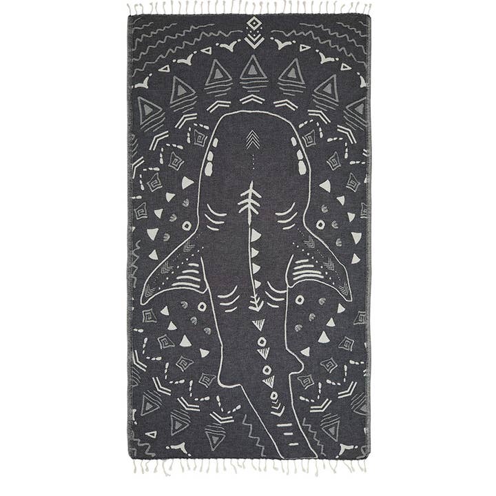 Shark Turkish Beach Pool Bath Towels Cotton Sand Repellent for wholesale by Kikoya