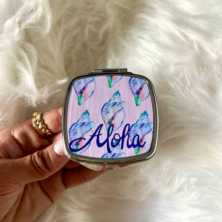 Aloha Muschelspiegel für den Großhandel von Aubrey Emi Designs