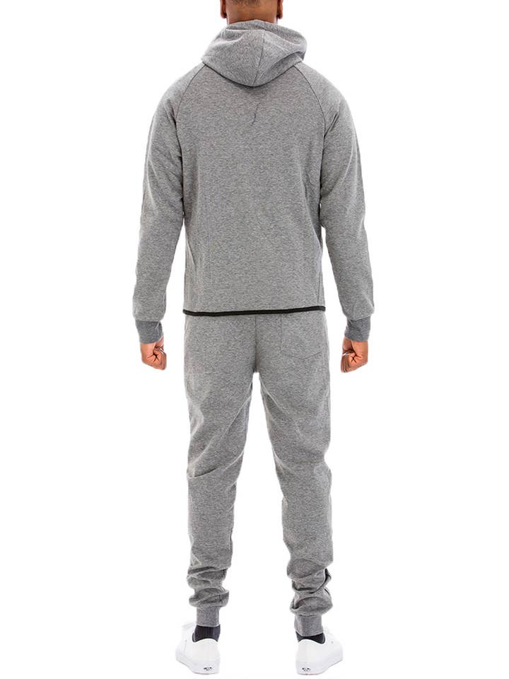 WEIV - Wholesale Tracksuit - Men's - Solid Dynamic Tech Fleece Suit Active Track Suit Sweat Set5