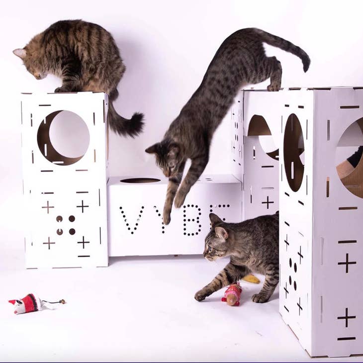 Air Cat Cardboard Cat House - Cacao Pets