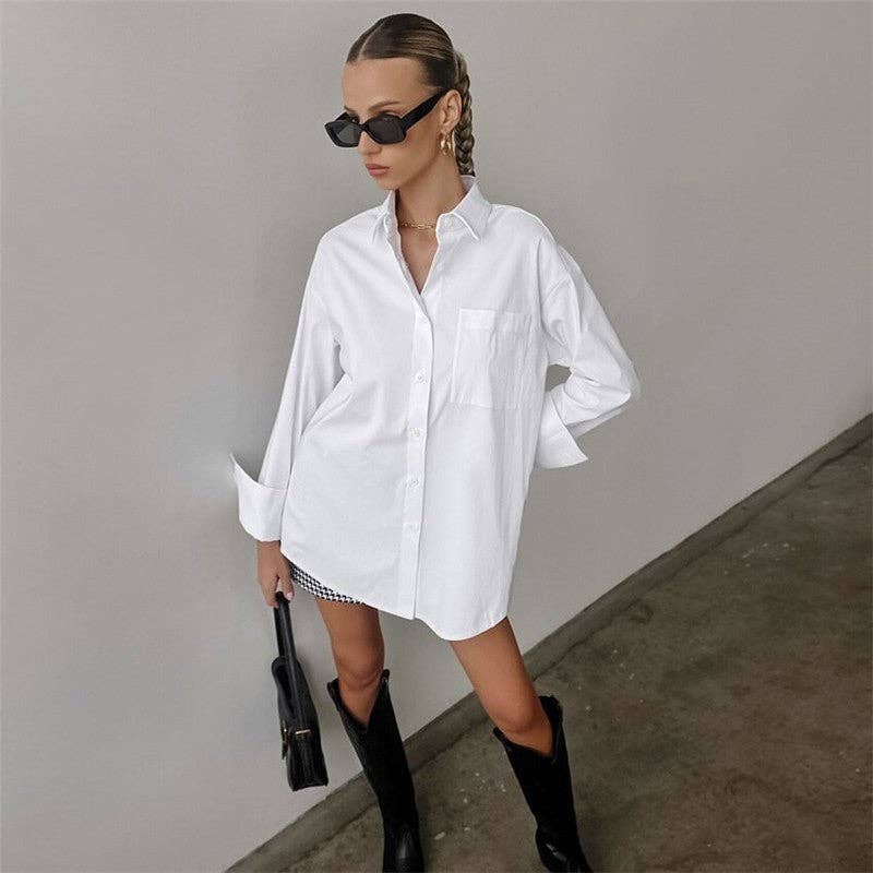 Effortless Elegance: White Oversized Shirt for wholesale on Faire2