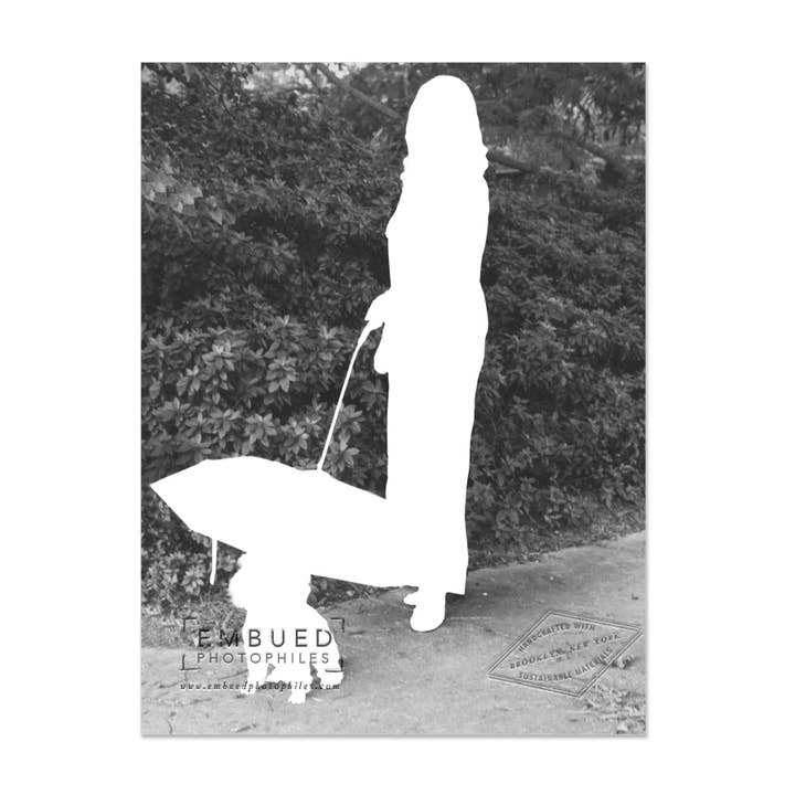 Embued Photophiles - Vendita all'ingrosso Biglietti "Ti penso" - Ombrello con guinzaglio a forma di barboncino I've Got You Covered Card