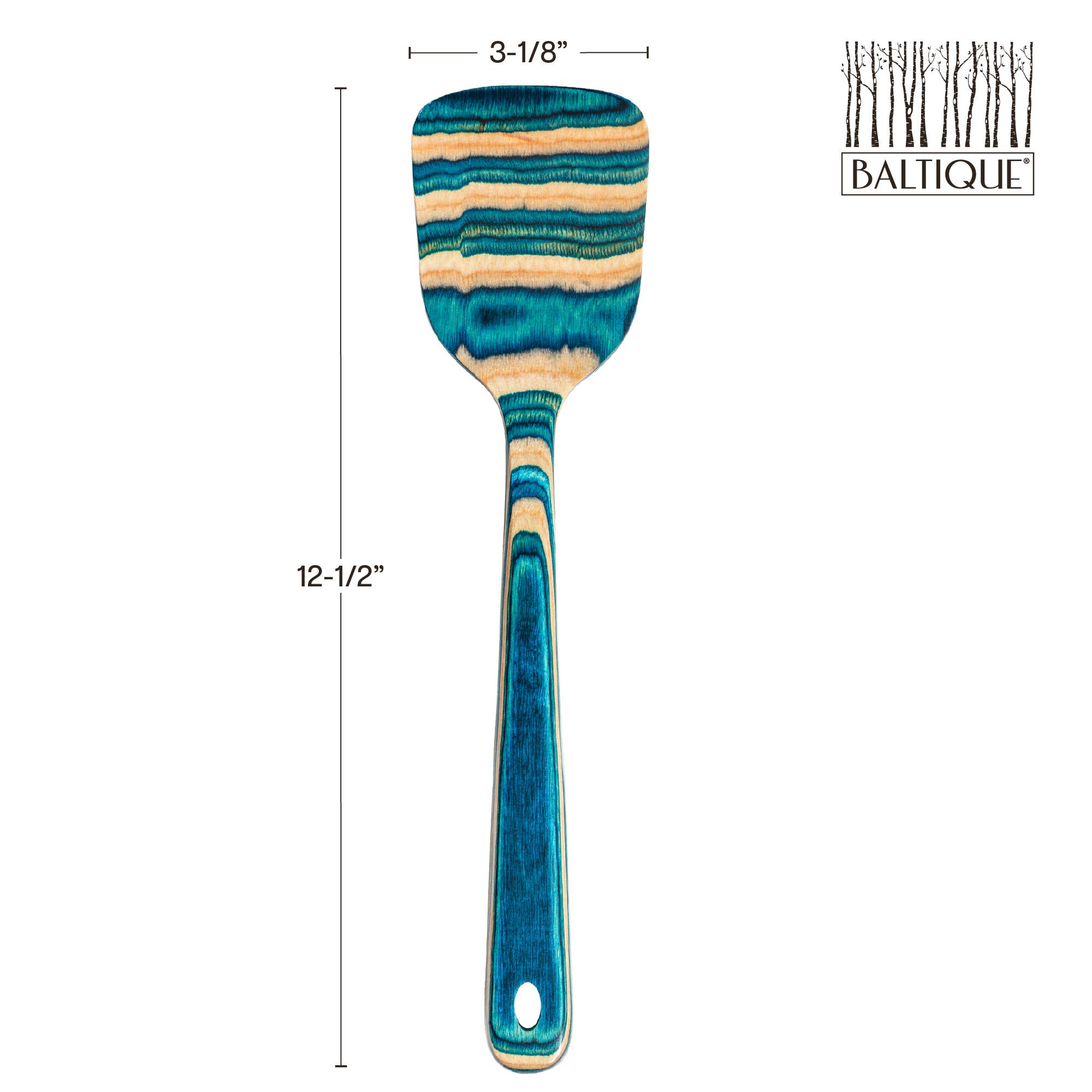 Totally Bamboo - Wholesale Spatula/Turner - Baltique® Mykonos Colorful Wooden Spatula, 12.5"6