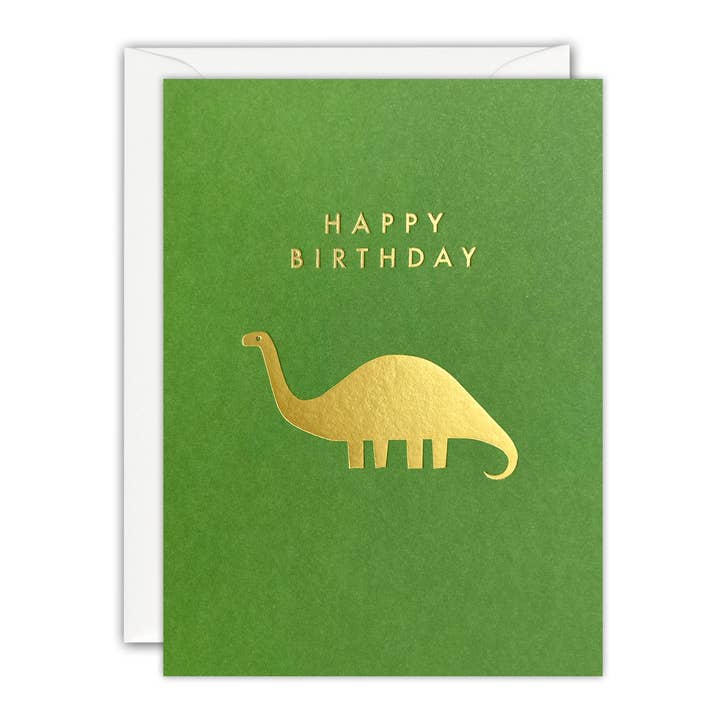 Tarjeta de cumpleaños mini de dinosaurio dorado - Minnows para venta al por mayor de James Ellis