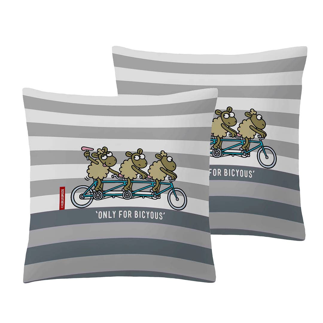 Grey Kukuxumusu Tandem Pillow Covers 65X65 (2) Cm for wholesale on Faire0