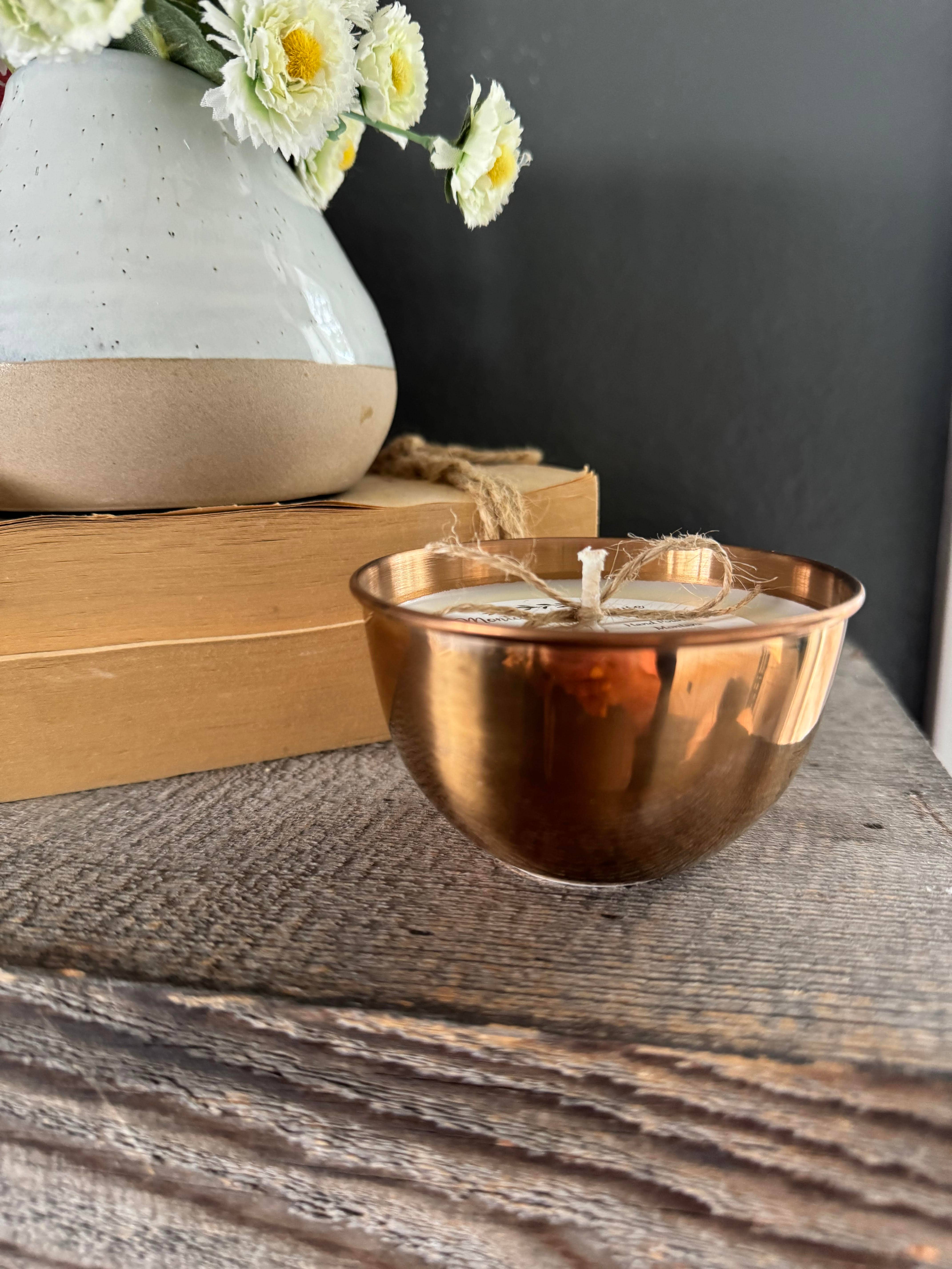 Montana Farmhouse Candles - Vente Bougie en bocal - Bol en cuivre - 5,5 onces 3