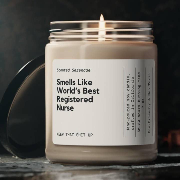 Registered Nurse Appreciation Gift Candle for wholesale by Scented Serenade