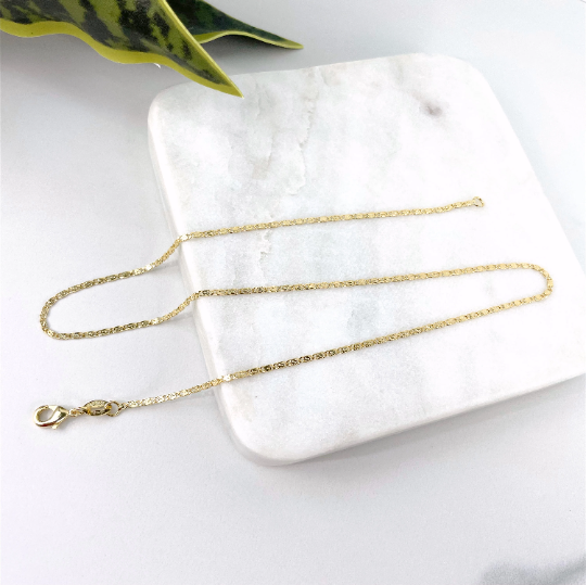 Luxus Accessories - Vendita all'ingrosso Collane a catena e maglie - Catena a maglie di ancoraggio Mariner riempita in oro 18K7