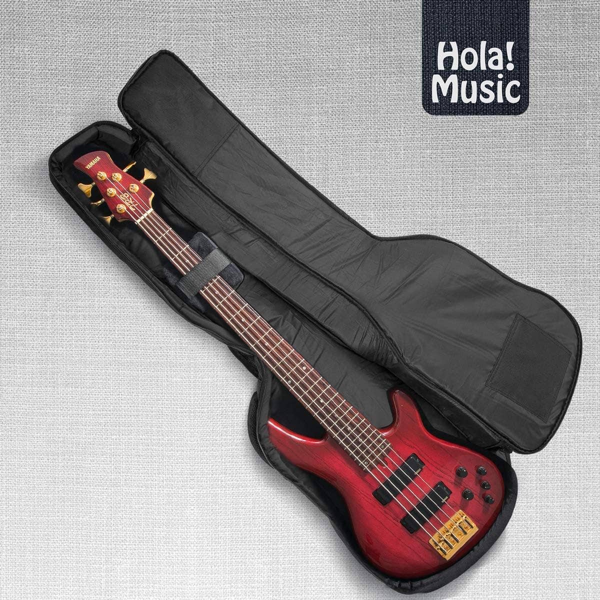 Above Edge - Wholesale Musical instrument - Bass Guitar Gig Bag by Hola! Music, Deluxe Series with 15mm 1