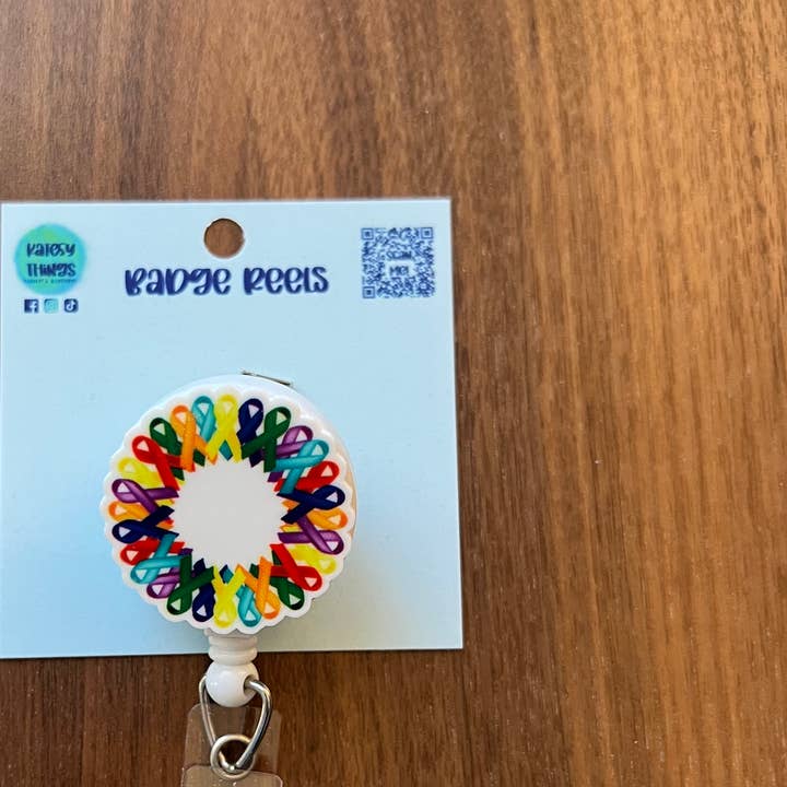 Cancer Awareness Ribbons Badge Reel for wholesale by Katesy Things