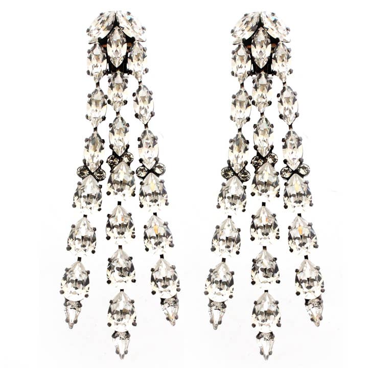 BOUCLES D'OREILLES EN CRISTAL DYNASTY CHRYSILIA pour la vente par House of Emmanuele