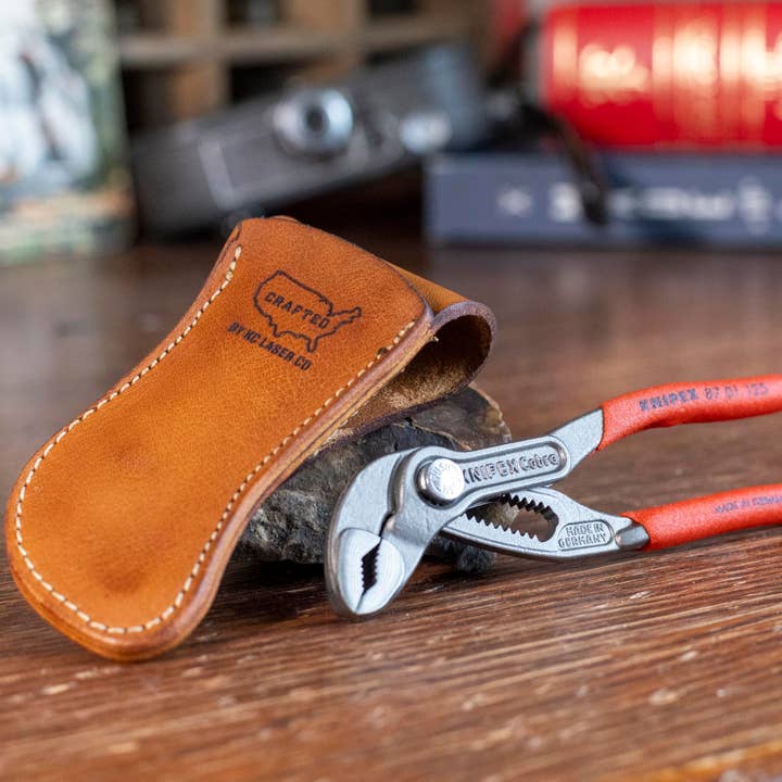 Kc Laser Co - Wholesale Pocket Knife/Holder - Knipex 5 Inch Plier Leather Belt Holster Case4