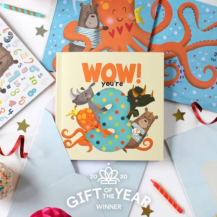 FROM YOU TO ME Gifts – wholesale Birthday card – Wow! You're 3 | Age Cards | Age Birthday Cards | Age 39