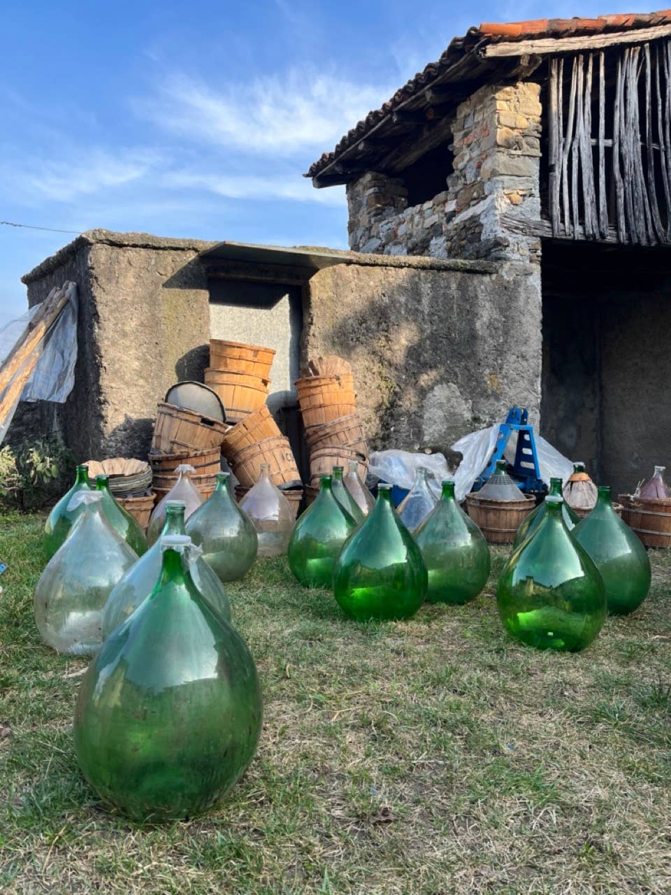 Petit truc - Wholesale Decorative Jar - Damigiana Damigiane 28 liters green white and blue6