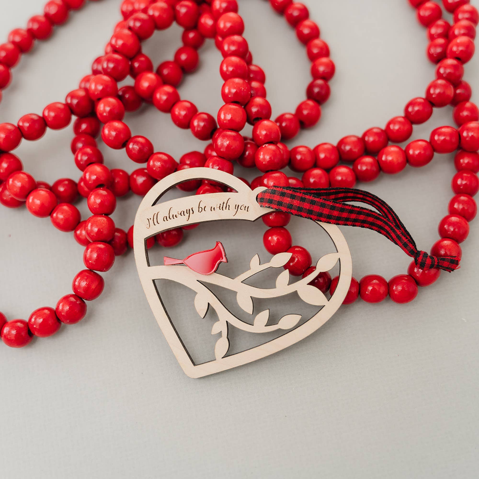 Woodlander Workshop - Vendita all'ingrosso Decorazione - Decorazione natalizia a forma di cuore cardinale12