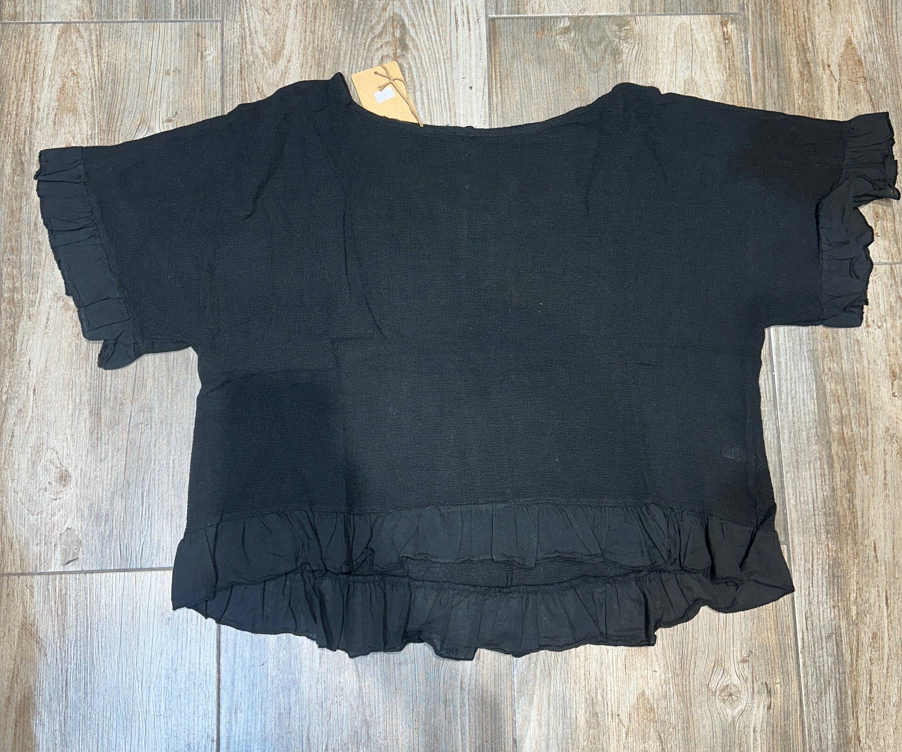 LÉA & LUC - Wholesale Blouse - Women's - Plain blouse in 50% Linen and 50% Cotton REF. 874719