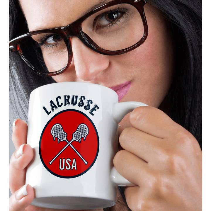 3dRose - Wholesale Coffee Mug - 3dRose, Sports Red Circle Lacrosse USA, Mug9