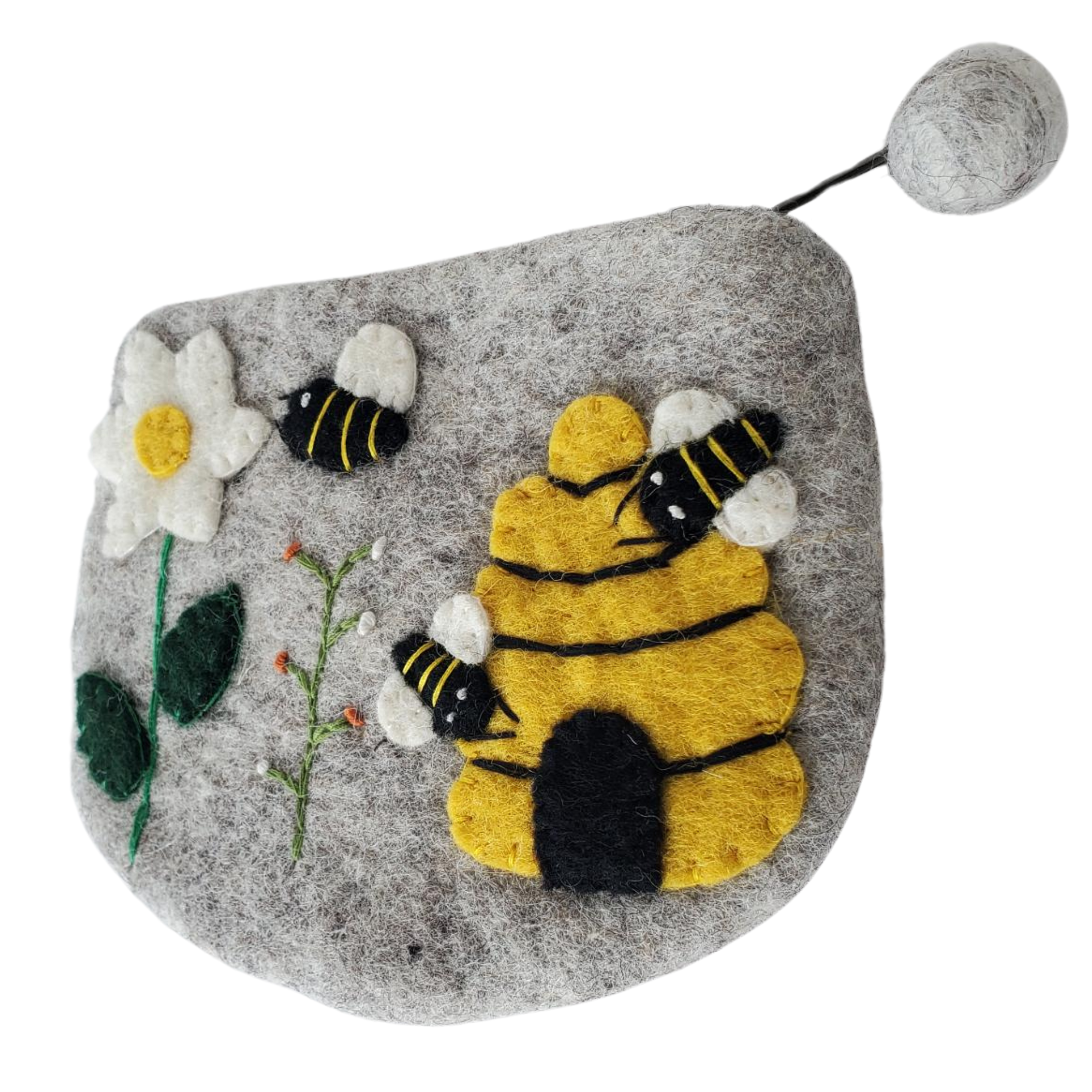 Honey House Naturals - Wholesale Coin Purse - Women's - Wool Bee Bag - Handmade4