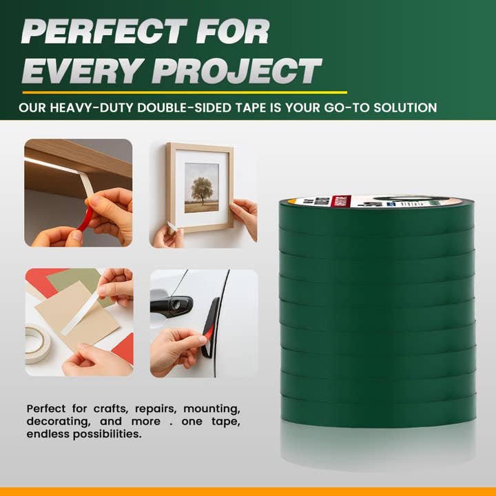 Ledsone – wholesale Tape – LEDSone Black 2.4cm x 5m Heavy Duty Waterproof Double Sided Tape ~62576