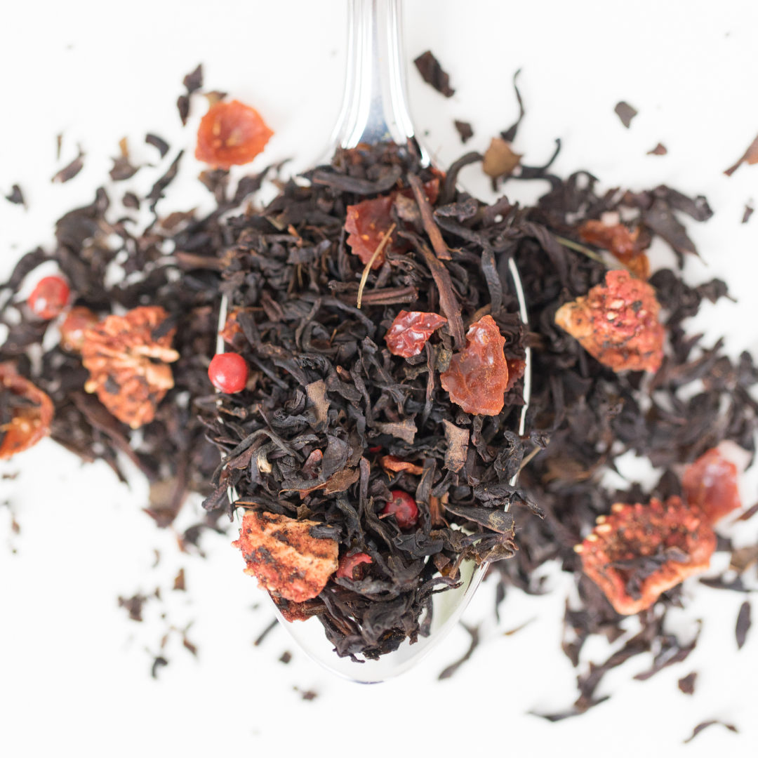 GreenMa – wholesale Loose tea – STRAWBERRY GUARANA - organic black tea1