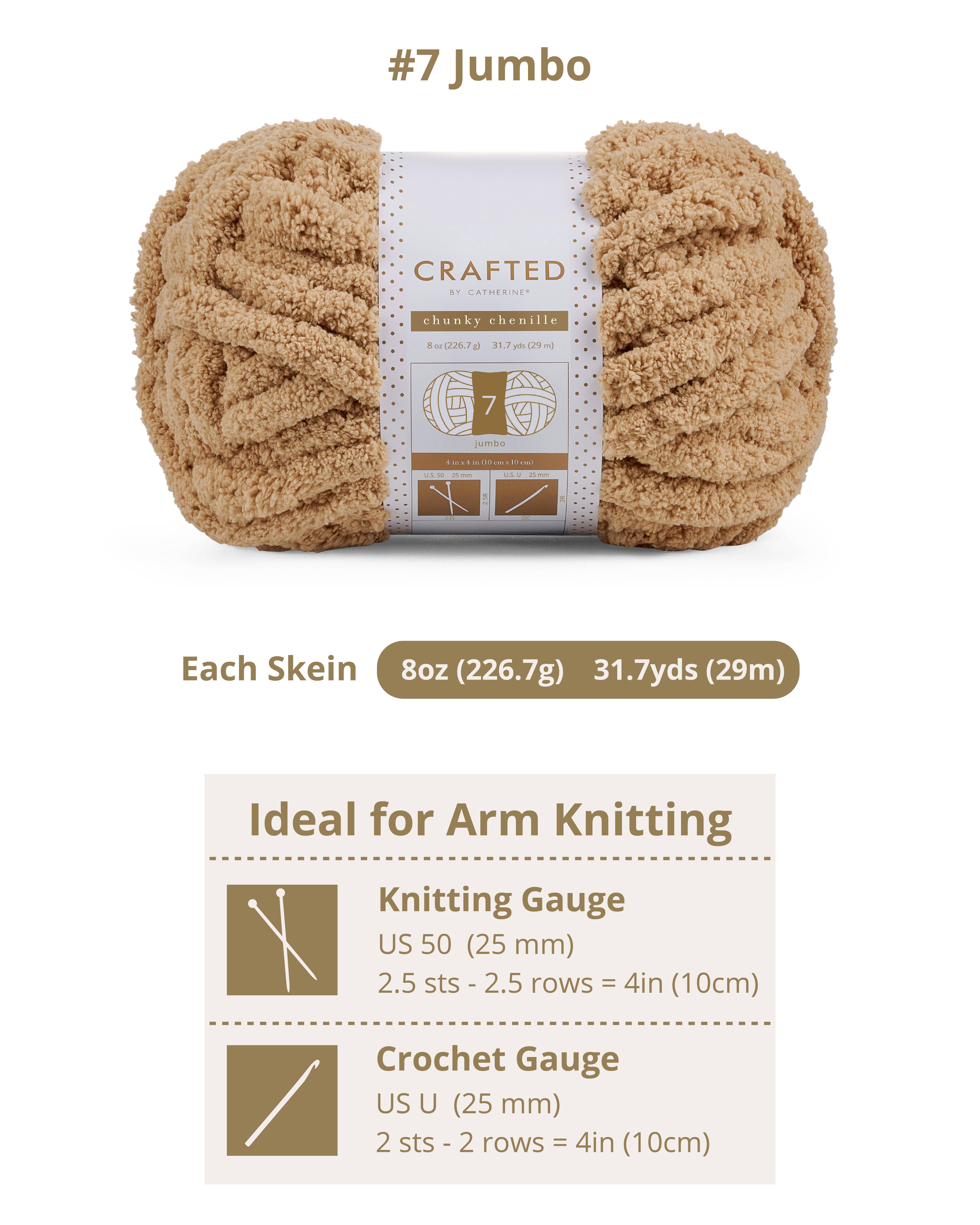 Crafted by Catherine - Wholesale Yarn - Chunky Chenill Yarn | 8oz/227g | Jumbo #7 | Pack of 63