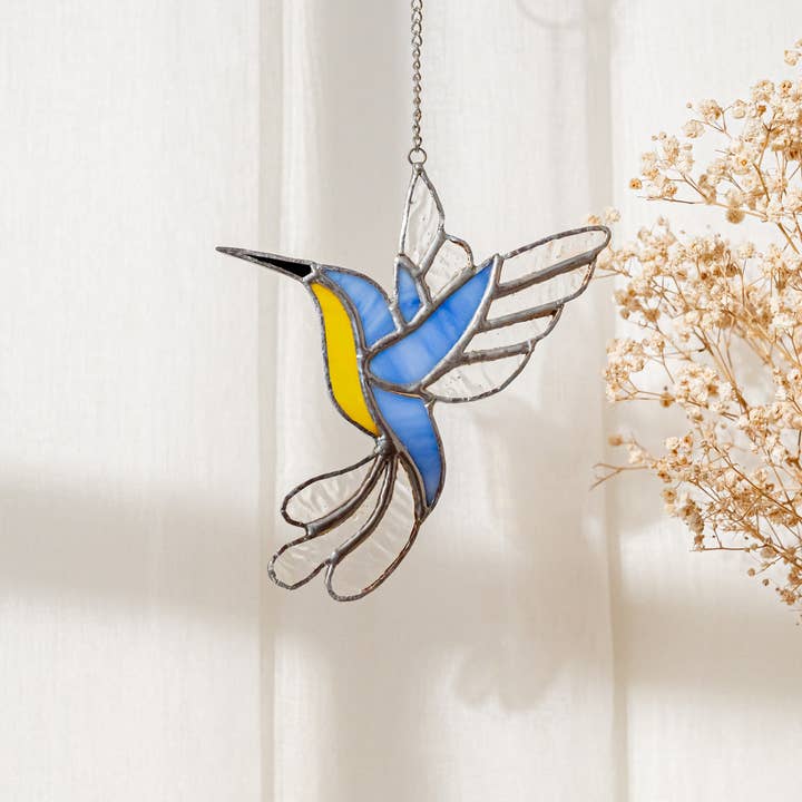 MondoBellissimo - Wholesale Suncatcher - Stained Glass Hummingbird Sun Catcher F3512