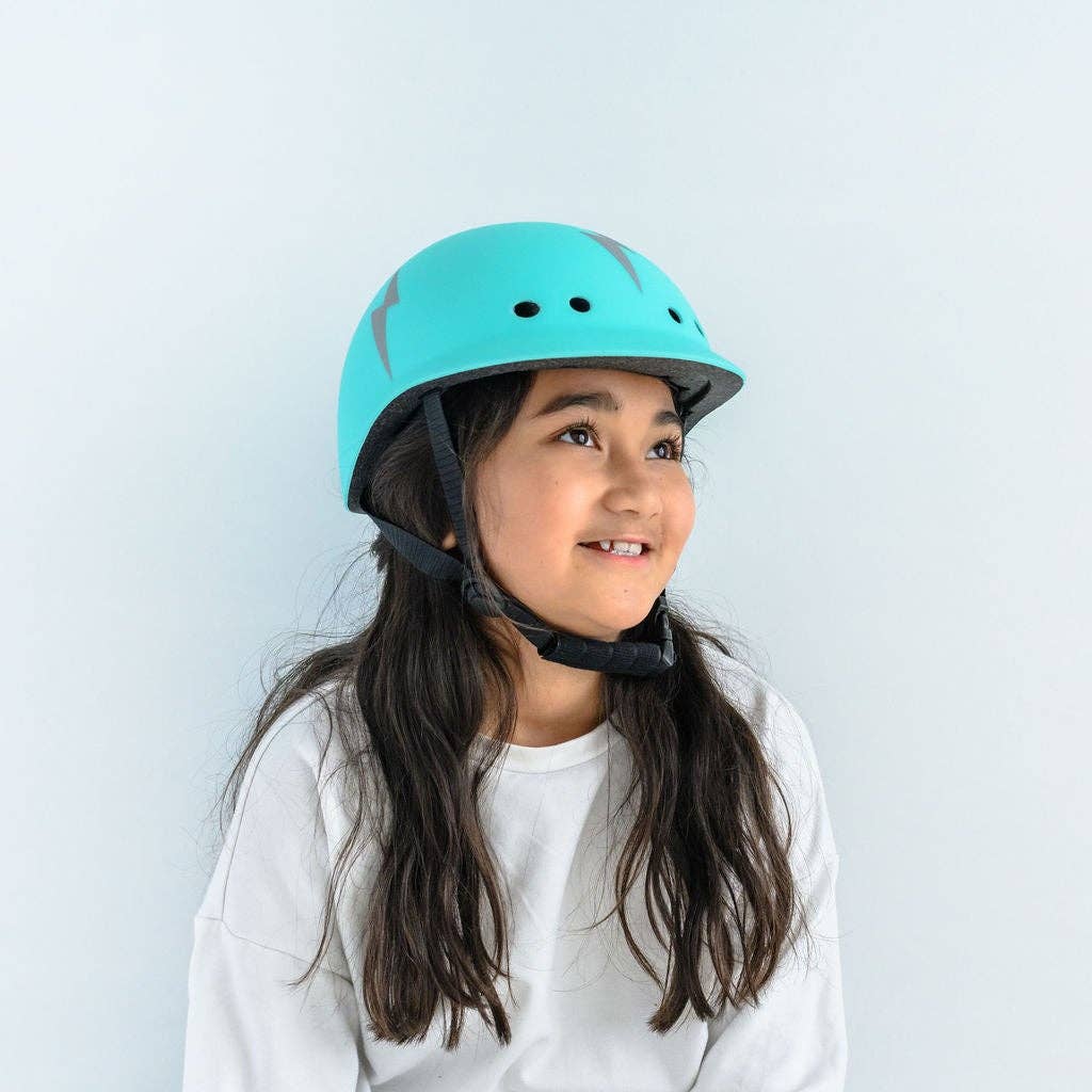 Sawako: The Stylish Helmets – wholesale Bike/scooter – Kids – Kids Lightning Bolt: Turquoise5