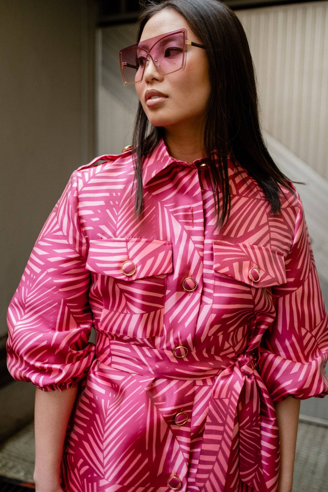 Cyrana – Großhandel Kleid – Damen – Vestido ZEN von Cyrana – Kleid im Retro-Stil aus recyceltem Polyester3