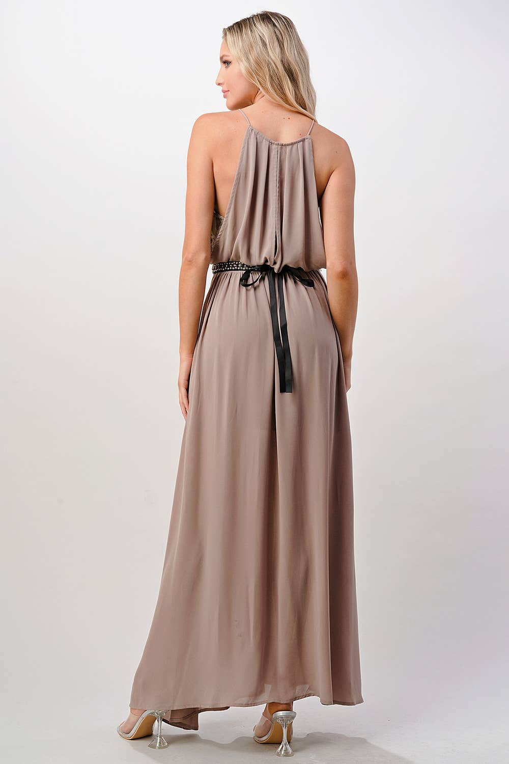 MILEY + MOLLY – wholesale Dress – Women's – Pleated Cami Chiffon Maxi Dress1