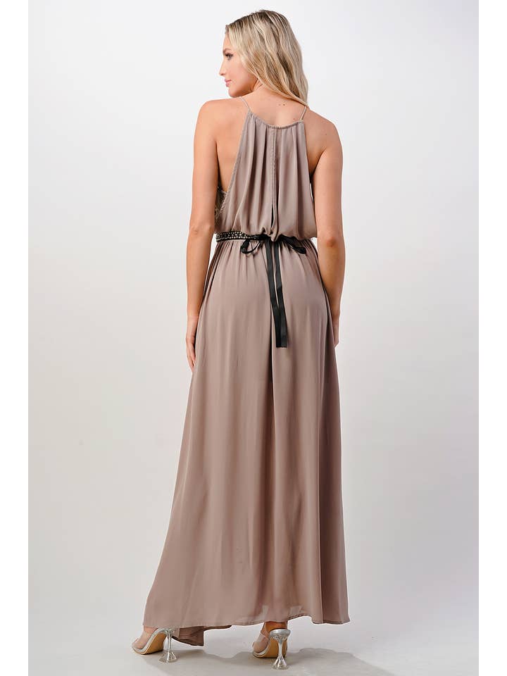 MILEY + MOLLY – wholesale Dress – Women's – Pleated Cami Chiffon Maxi Dress1