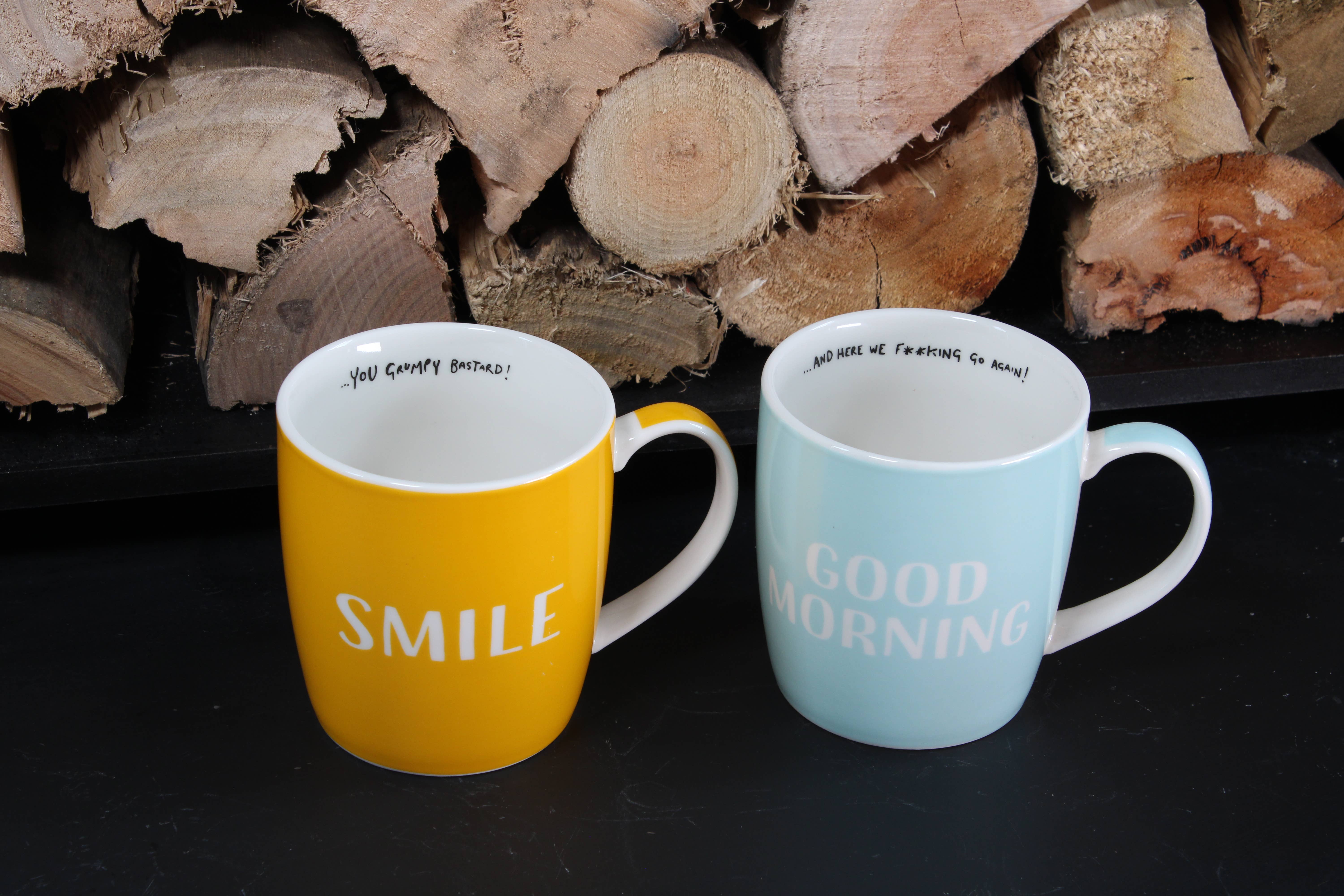 Smiling Faces - Wholesale Coffee Mug - Smile ...You Grumpy Bastard! - Brutally Honest Mugs6