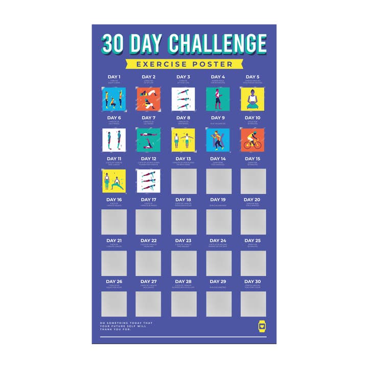 Gift Republic - Wholesale Poster - 30 Day Exercise Challenge Scratch Poster2