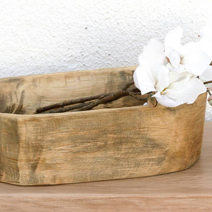 Vroeg 20e-eeuwse landelijke handgehouwen waskom voor wholesale door De-cor