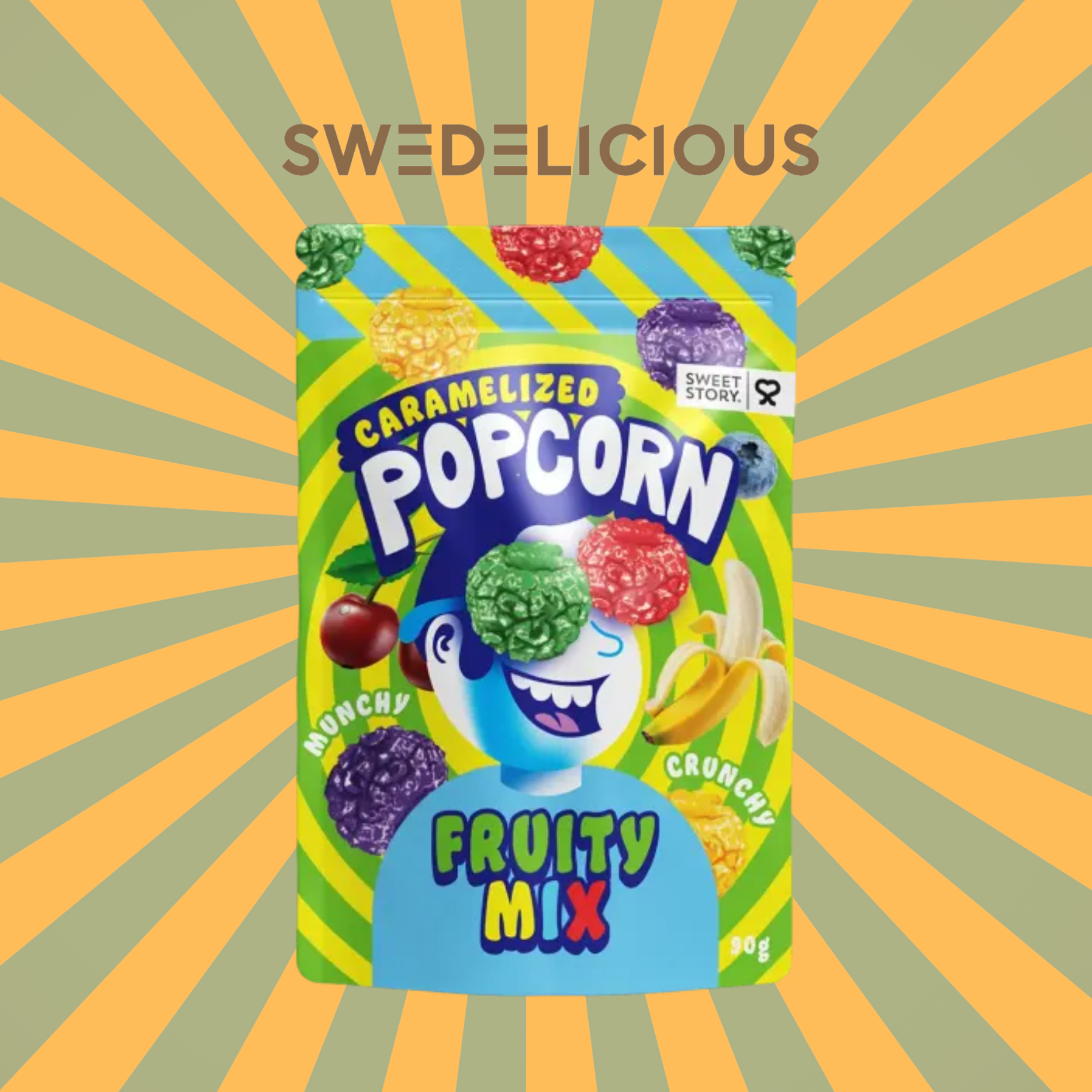 Swedelicious - Swedish Candy - Wholesale Popcorn - Sweet Story - Karamelliserad Popcorn - Fruktig Mix0