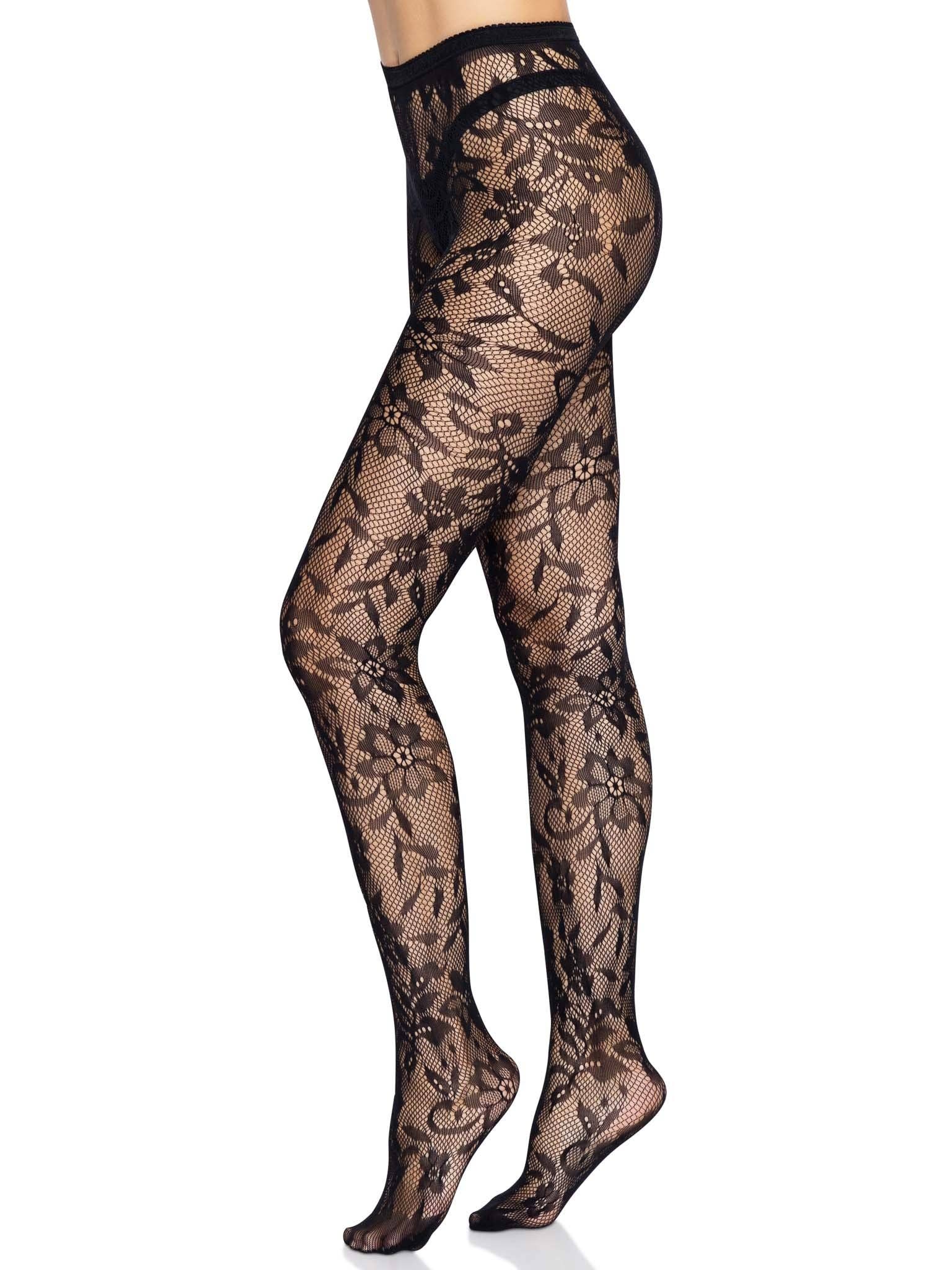 Leg Avenue - Wholesale Tights - Women's - Chantilly Floral Lace Tights5