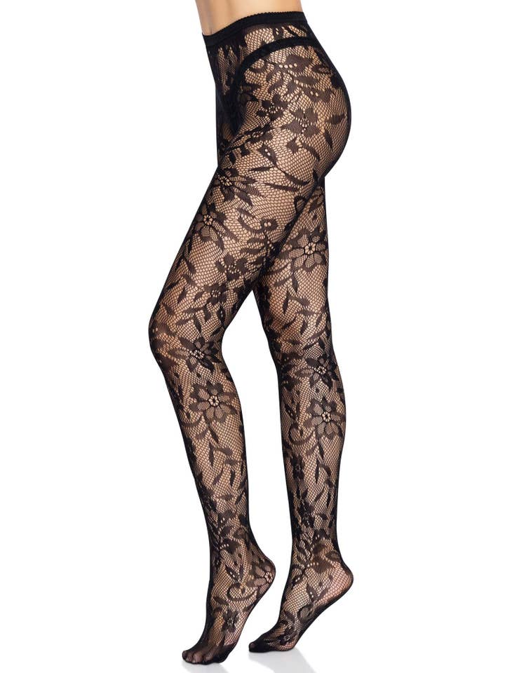 Leg Avenue - Wholesale Tights - Women's - Chantilly Floral Lace Tights5
