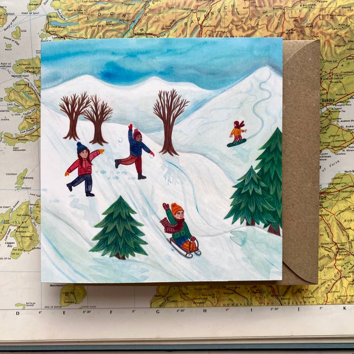 Snow Day Christmas Card for wholesale by Samantha Dolan