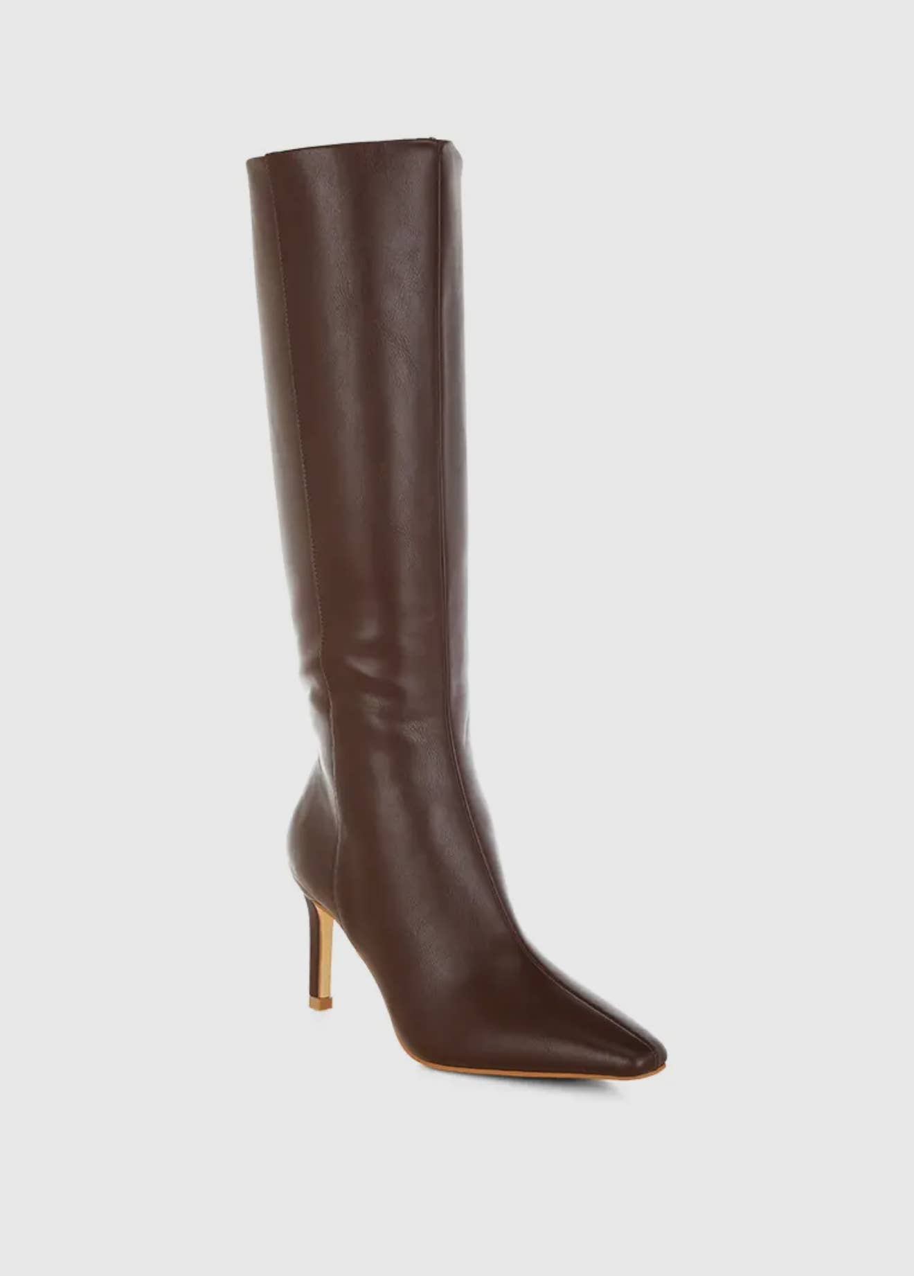 Italy's Kloset - Wholesale Boots - Women's - Faux Leather Calf Boots-Brown 4