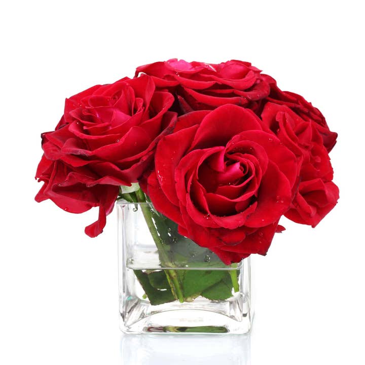 Portofino International Trading, USA - Wholesale Vase - Glass Square Cube Vase 7"3