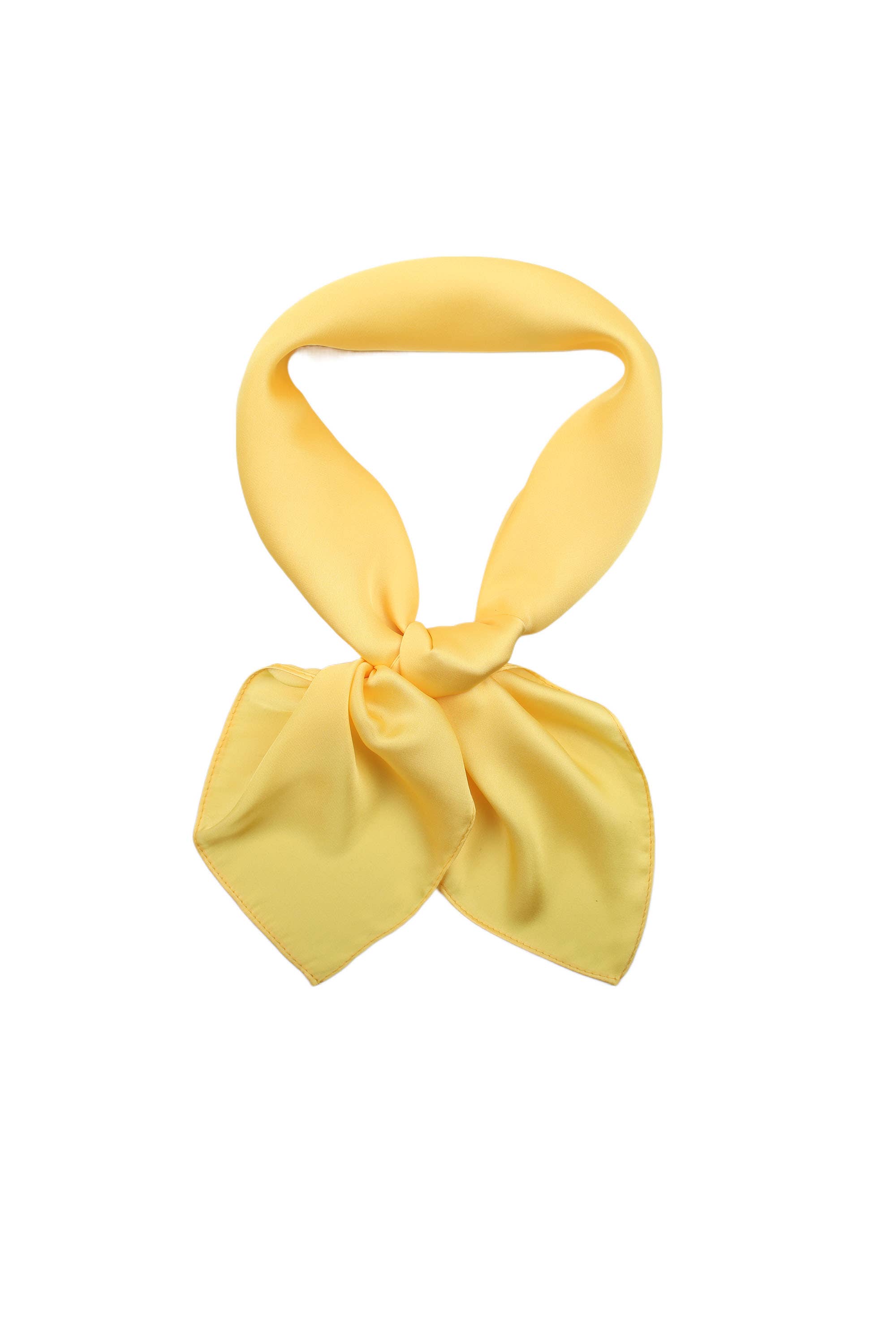 PHANIE MODE - Wholesale Scarf - Women's - Small solid satin silk-touch square E-091738