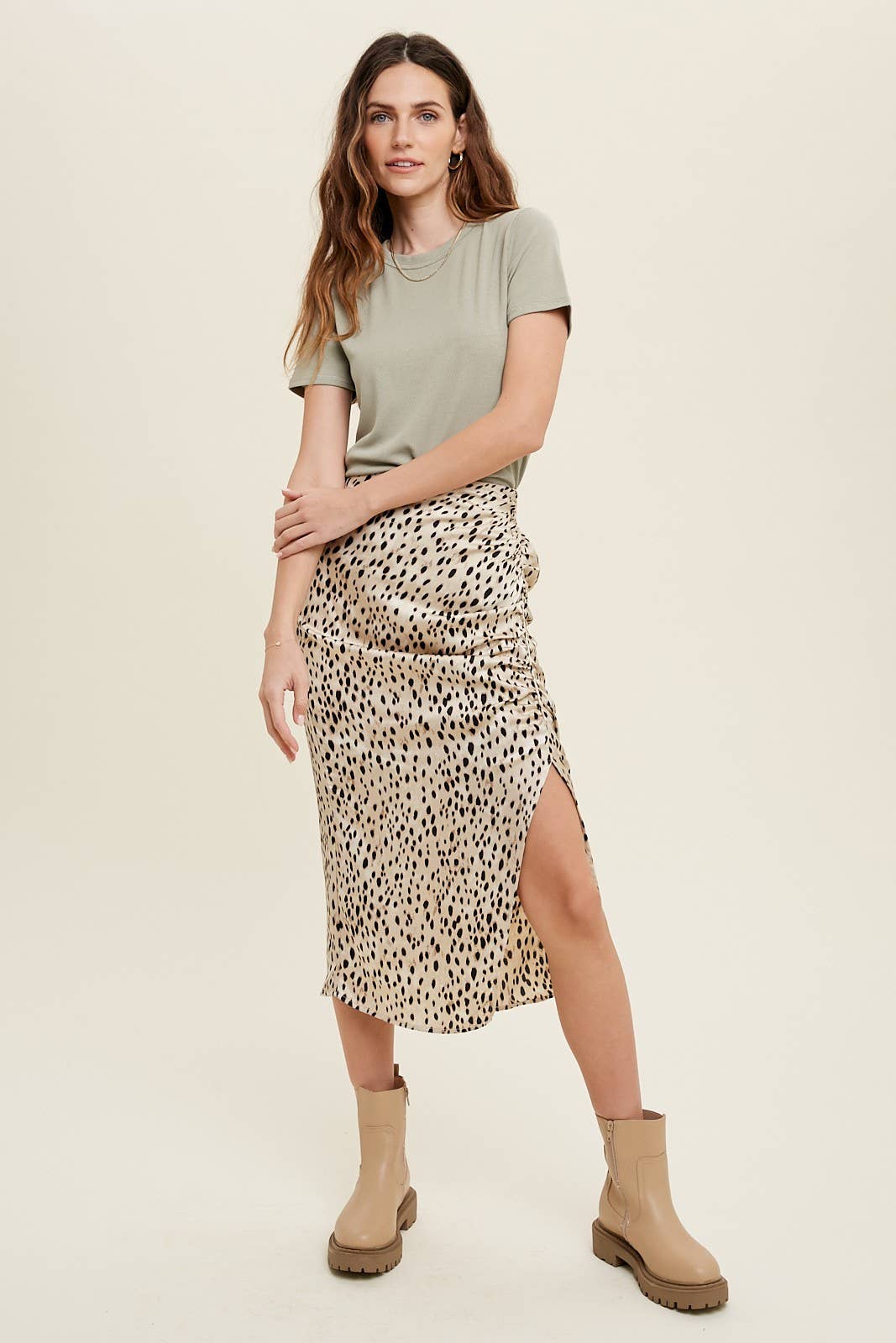 Wishlist Apparel – T-shirt – Mulher por atacado – Camiseta básica canelada de malha / WL18-17141