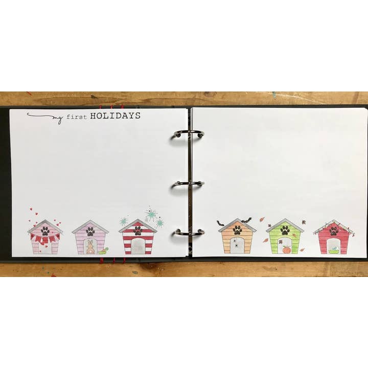 Hugs and Kisses XO – Großhandel Erinnerungsbuch – Kind & Baby – Dog Welpen Kranz Erinnerungsbuch