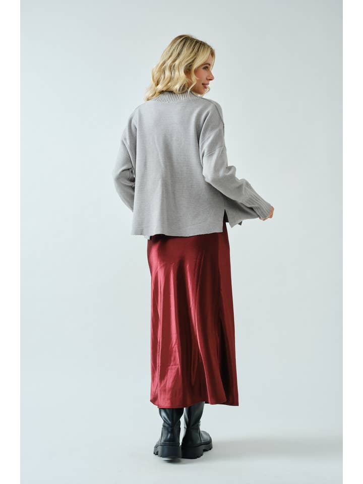 SPICE ALLEY - Wholesale Knit Sweater - Women's - SA00121T - Soft Overlock Mock Neck Sweater3