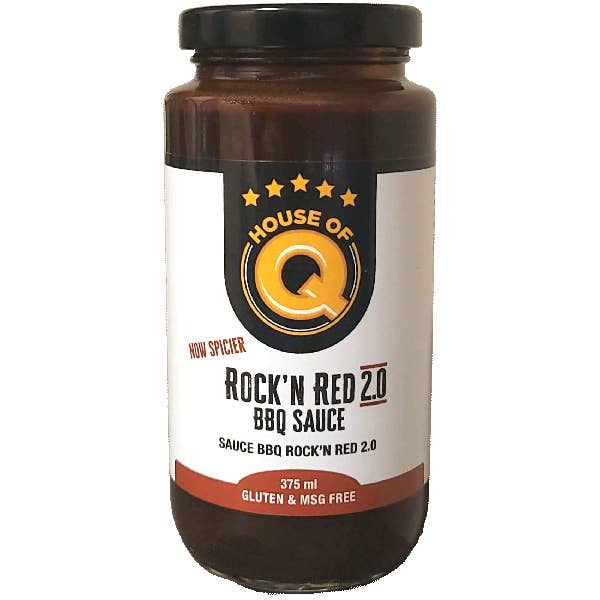 Sauce BBQ Rock n Red 2.0 - acidulée, fumée et épicée ! pour la vente par House Of Q