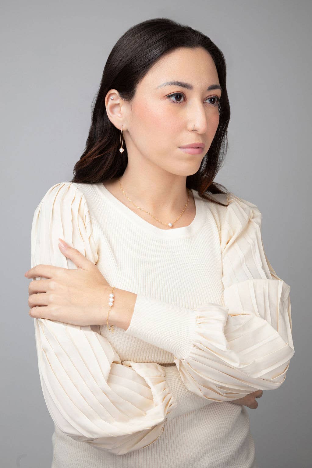 Forai - Vente Colliers à pendentif - Collier de perles Leeda en or 14 carats rempli1