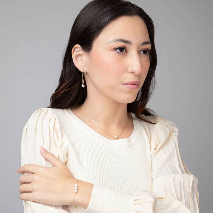 Forai - Vente Colliers à pendentif - Collier de perles Leeda en or 14 carats rempli1