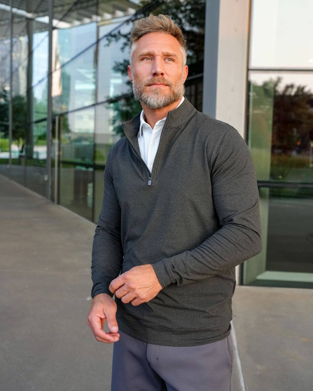 USA Palm – Polo - Homem por atacado – Fecho de 1/4 Mesclado50