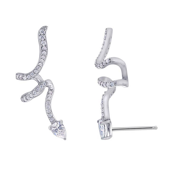 Serpent Ear Climbers Earrings for wholesale by Diamonbliss