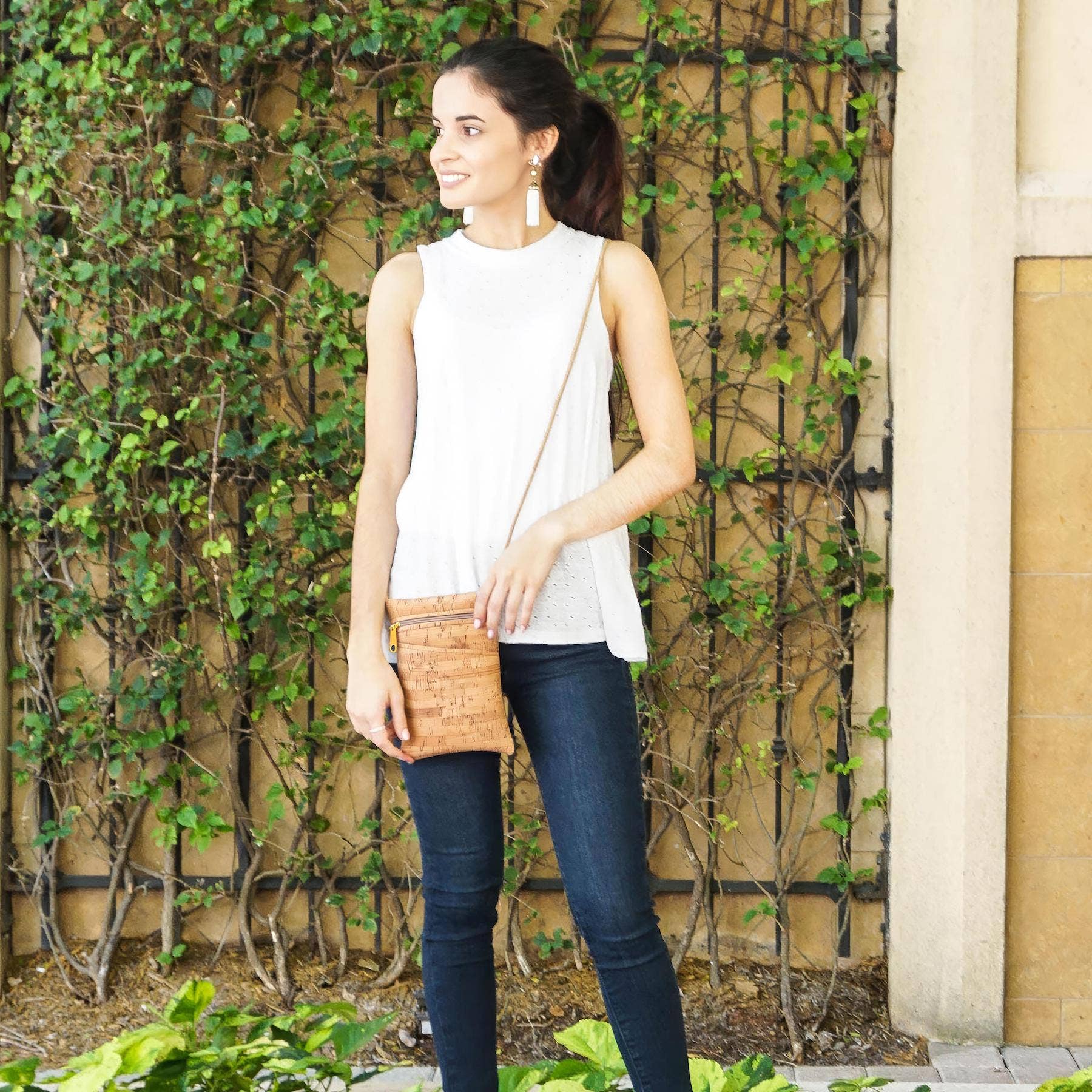 Natalie Therese - Wholesale Crossbody Bag - Women's - Cork Mini Crossbody Bag | Rustic Cork2